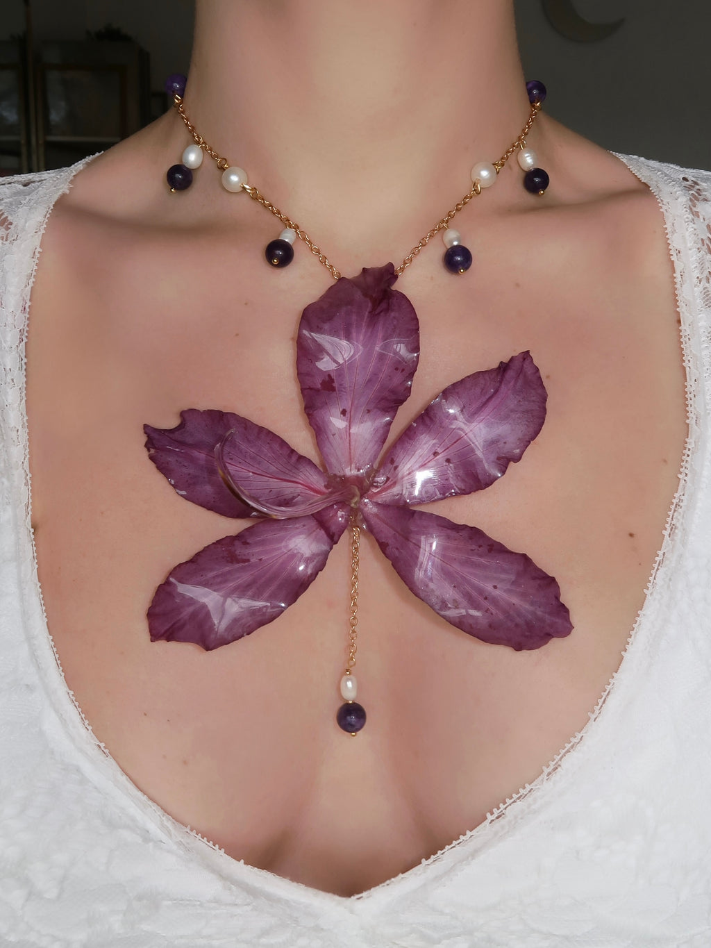 Midnight Orchid Necklace