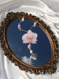 Orchid Heart Locket Necklace