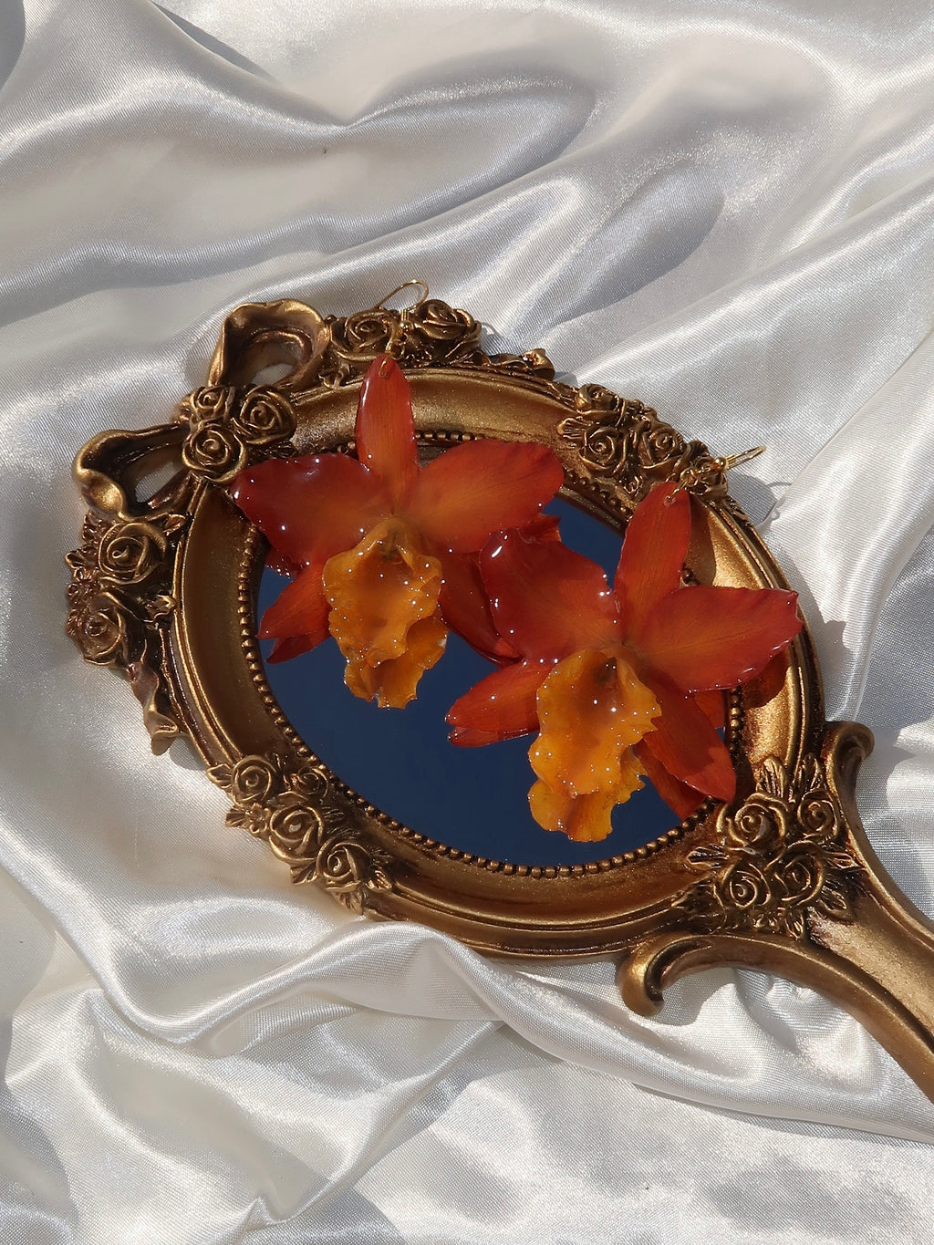 Sunset Garden Orchid Earrings