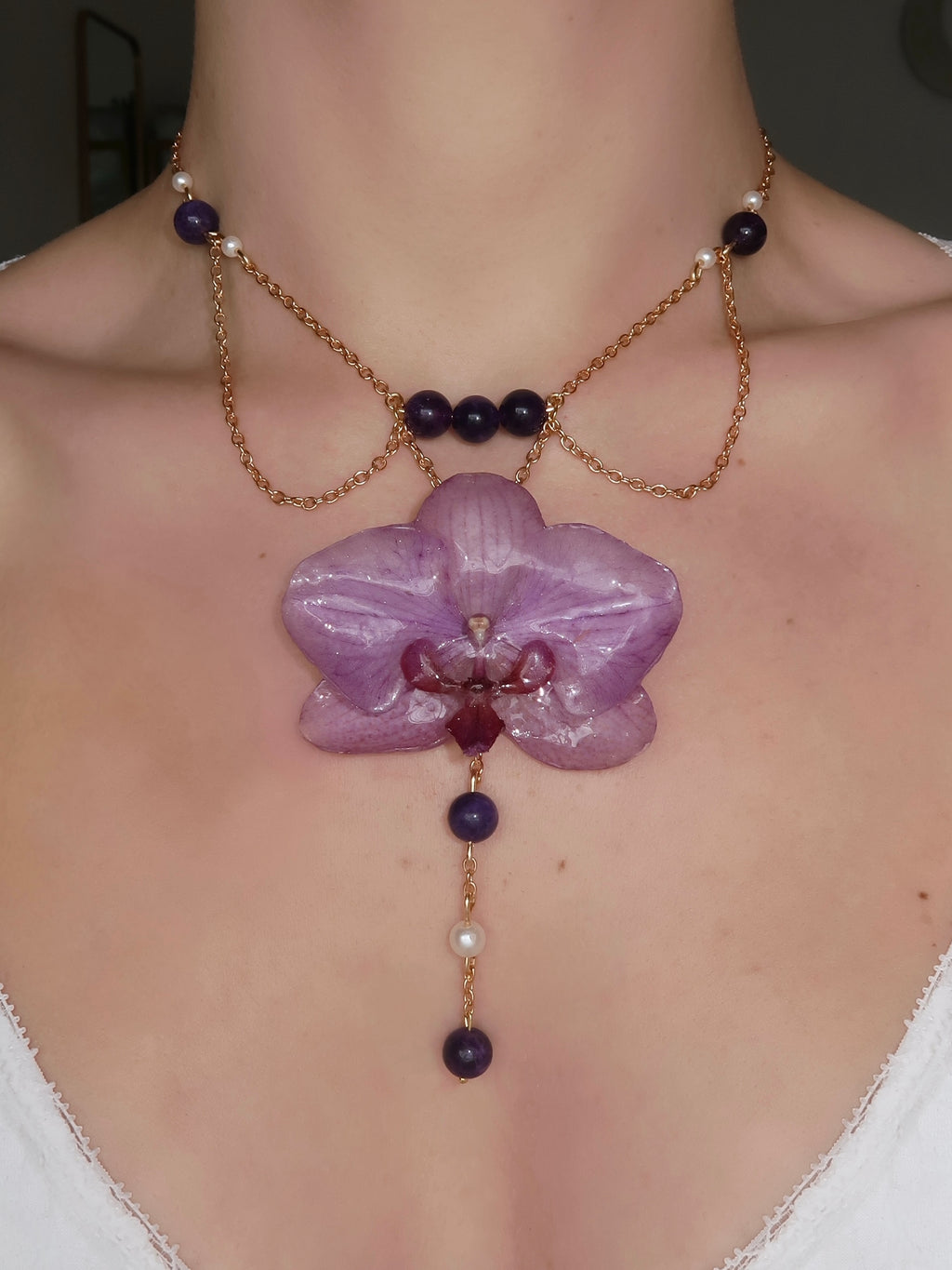 Luna Orchid Necklace
