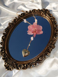Blush Orchid Heart Locket Necklace