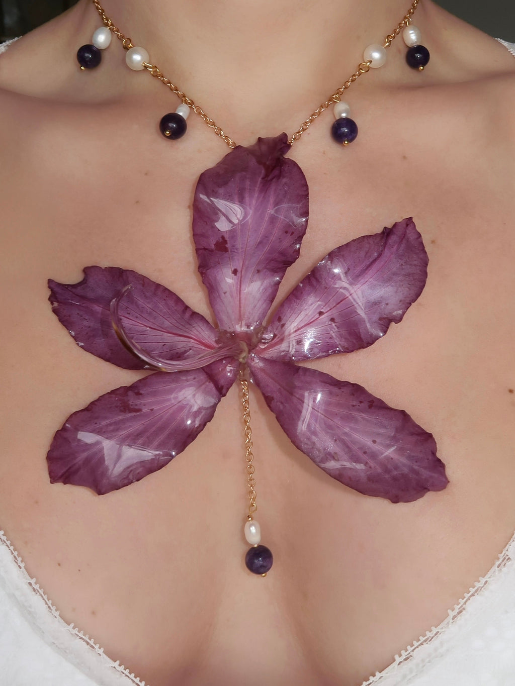 Midnight Orchid Necklace