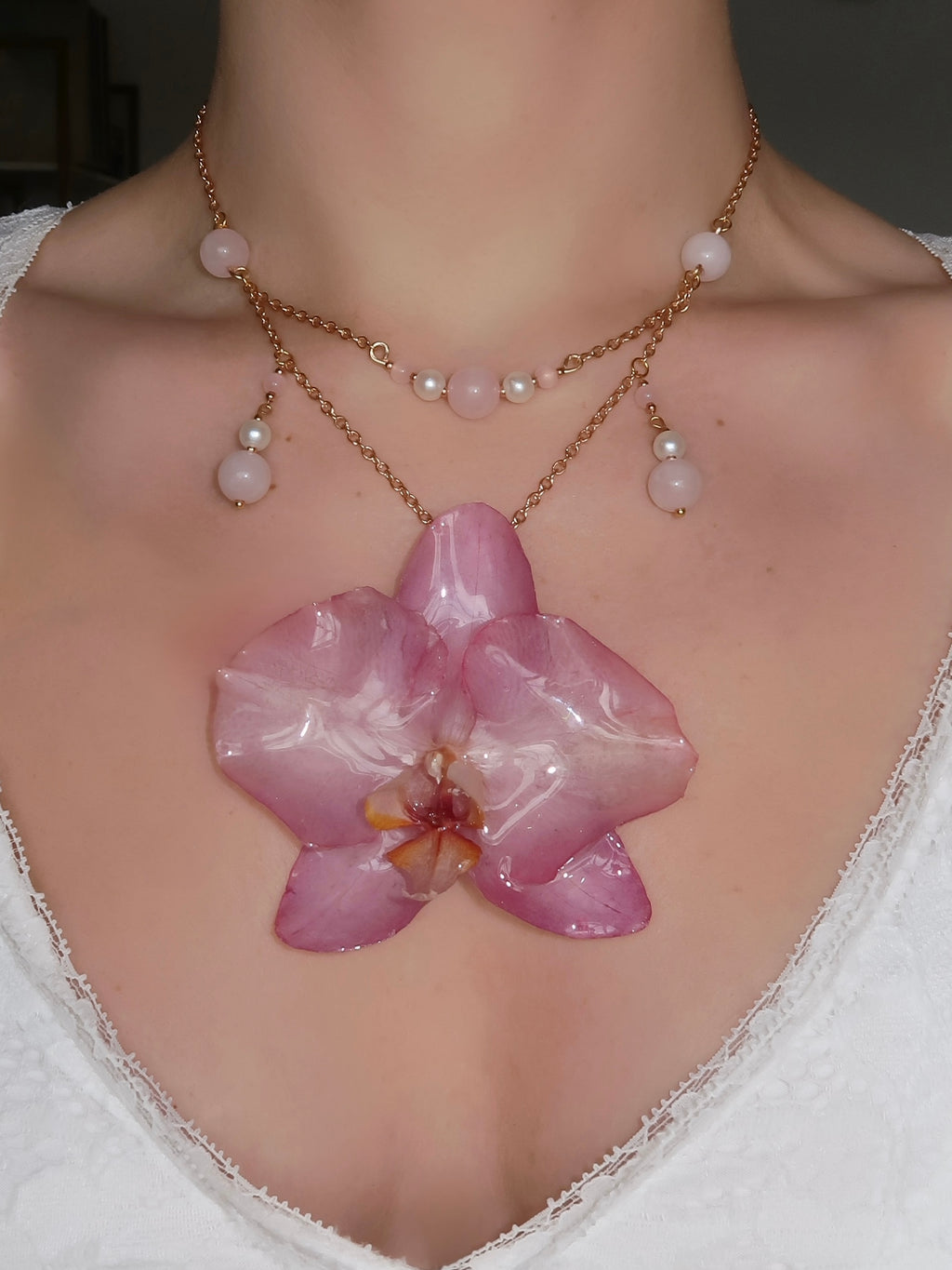Blush Orchid Necklace