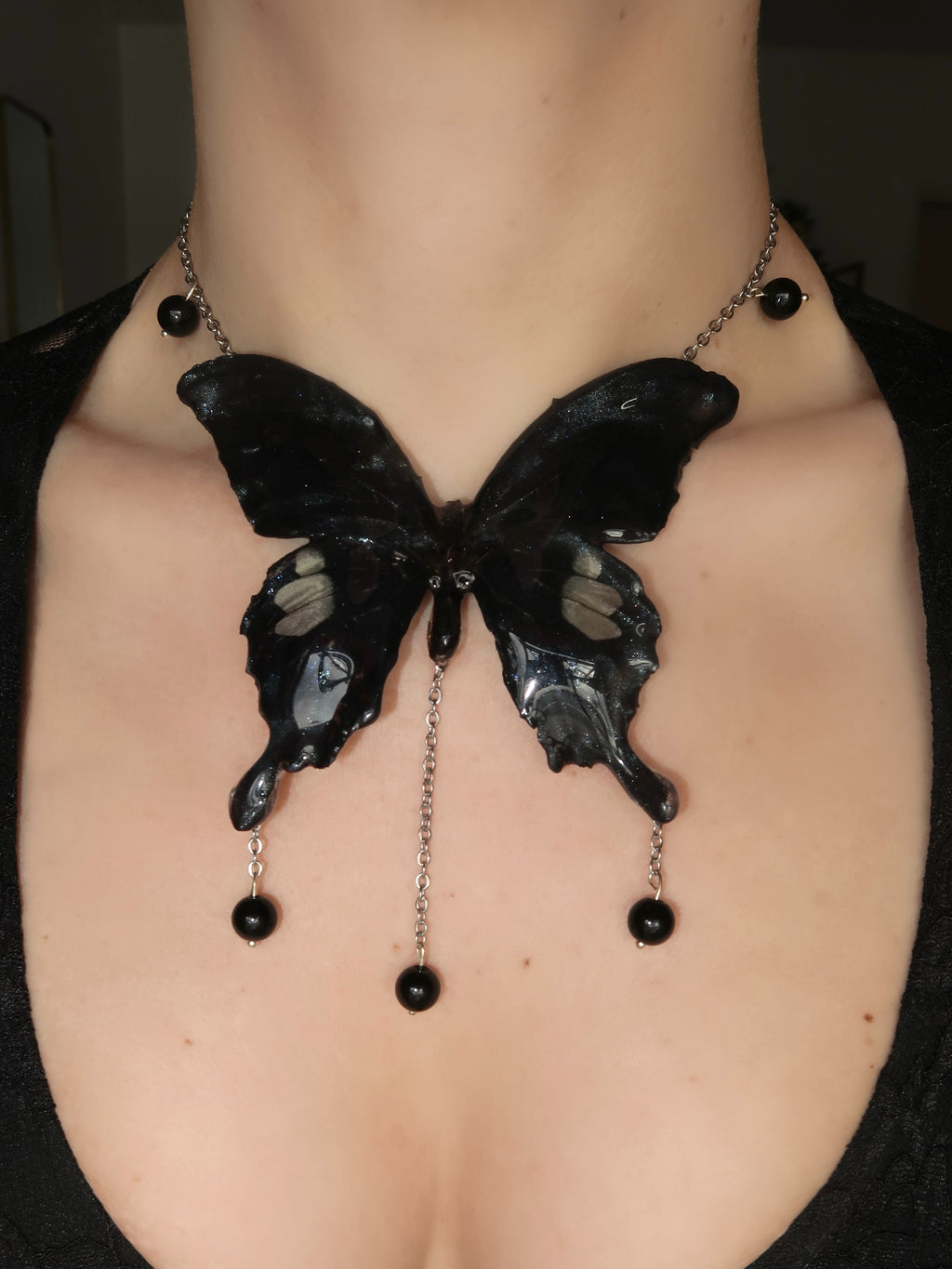 Midnight Butterfly Necklace