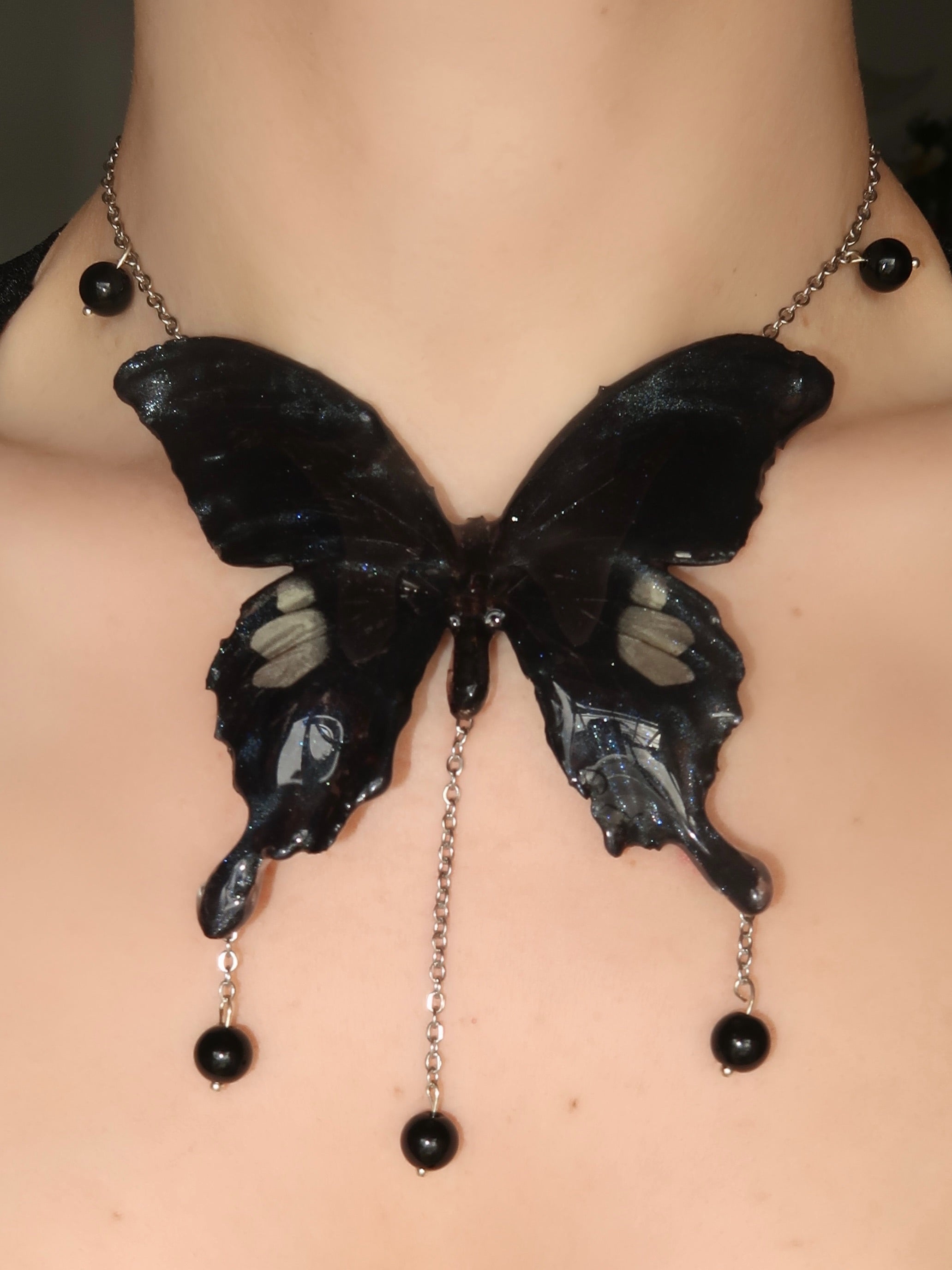 Midnight Butterfly Necklace