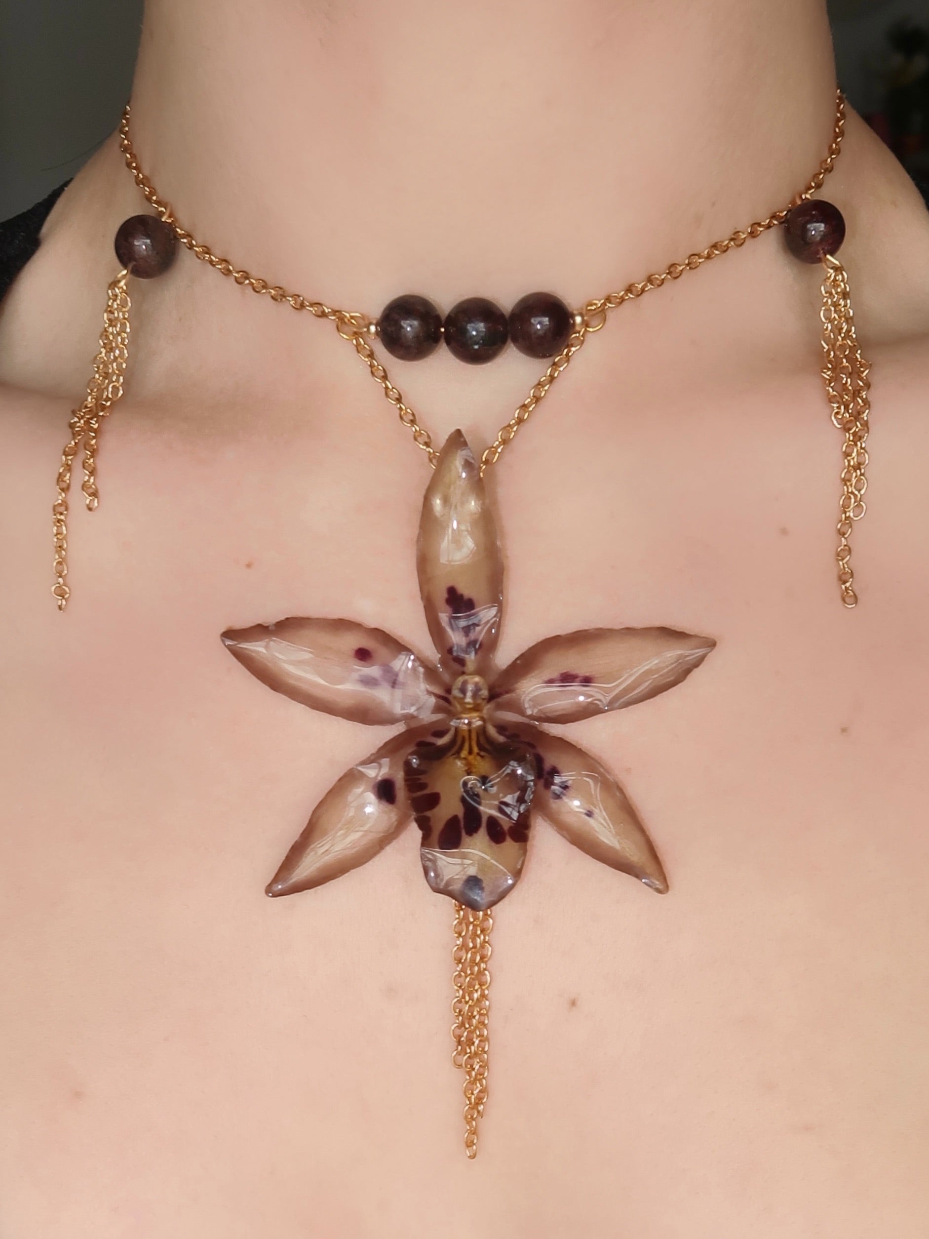 Twilight Orchid Necklace