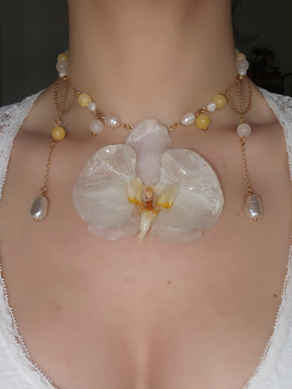 Honey Orchid Necklace