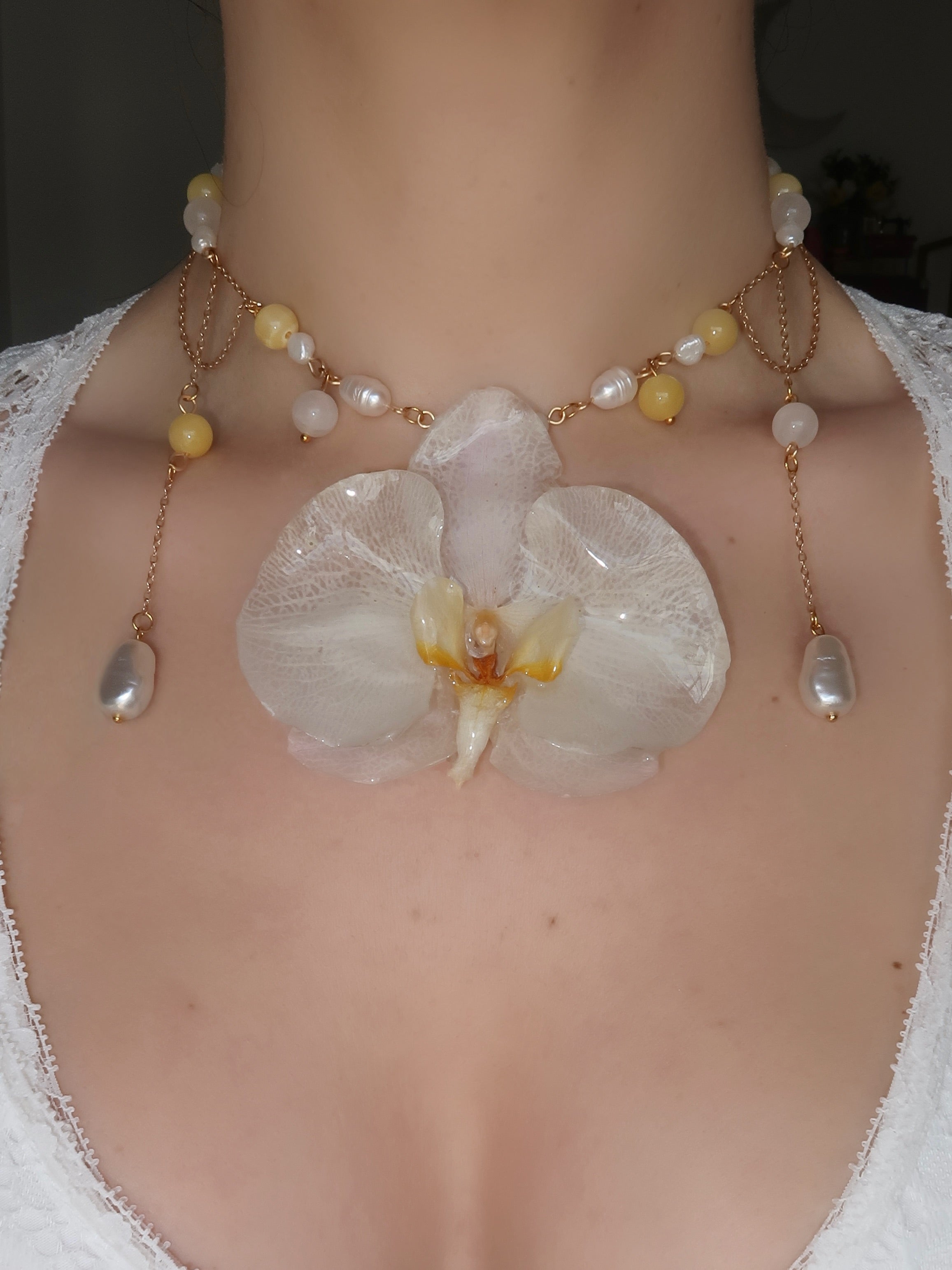Honey Orchid Necklace