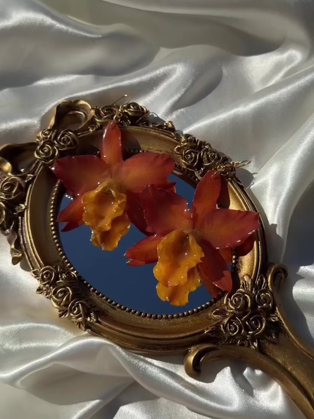 Sunset Garden Orchid Earrings